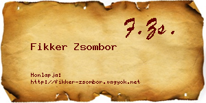 Fikker Zsombor névjegykártya